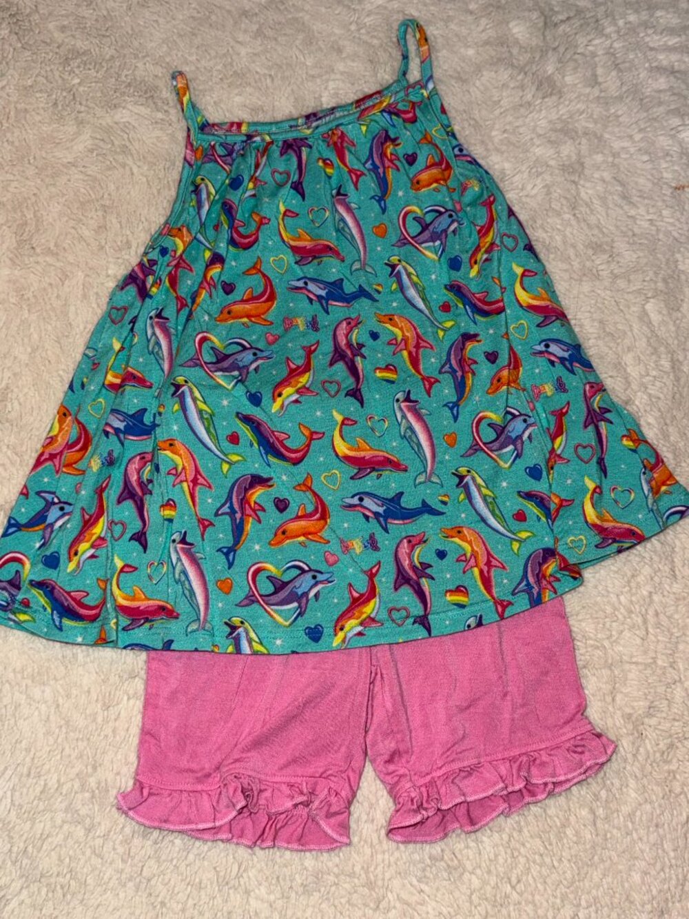 Posh Peanut Lisa Frank Daning Dolphins Set 3T-4T